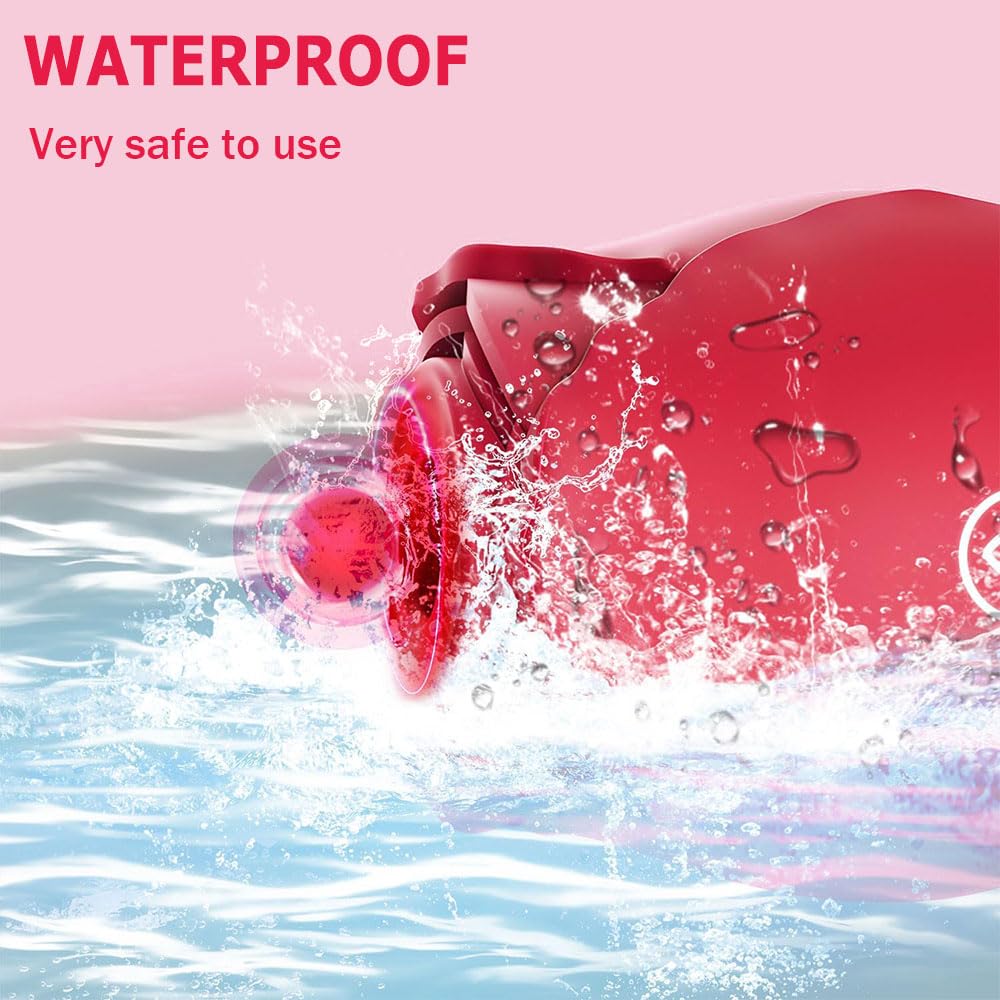 Rose Powerful Suction Vibrator for Women Clitoris Stimulator Female Oral Nipple Sucker Adult Sex Toy for Ages 18+