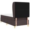 Boxspring Bed with Headboard Dark Brown 200 x 100 cm Fabric