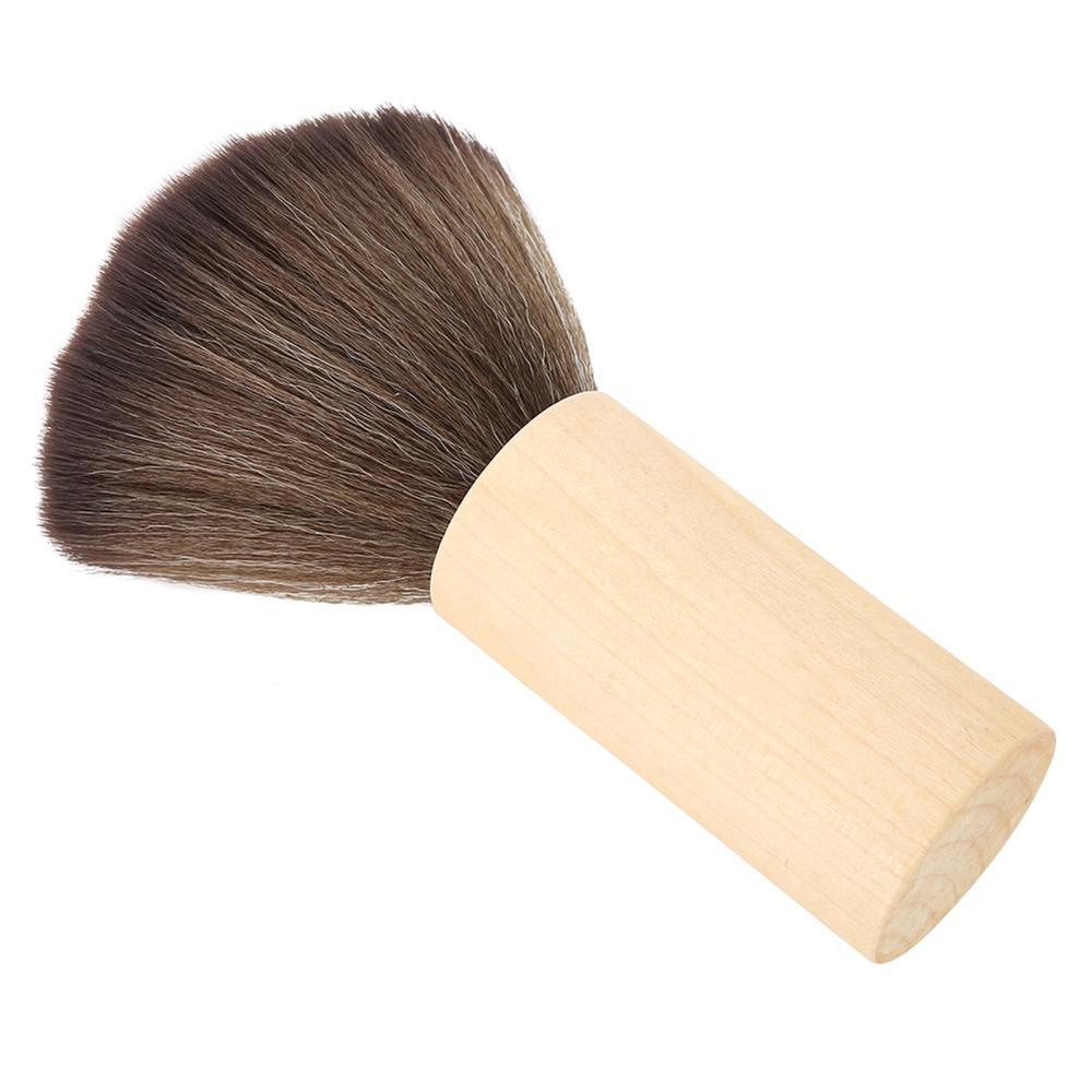 Anti-Static Neck Duster Brush Wood Handle Barber Cleaning Brush For Barber Shop