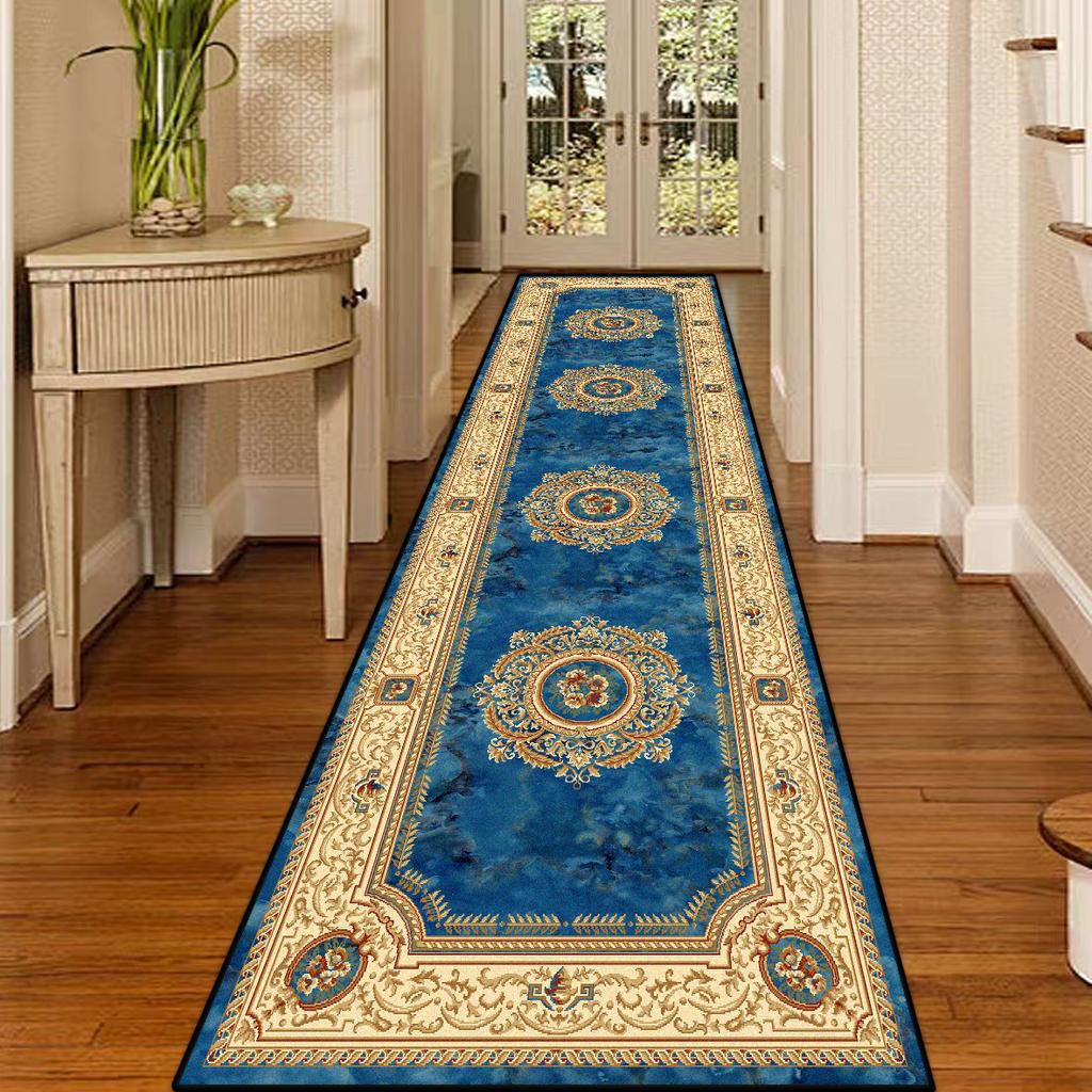 European Hallway Carpets Living Room Area Rugs Runner Bedroom Decor Home Crystal Velvet Big Size Floor Passageway Mats Lobby