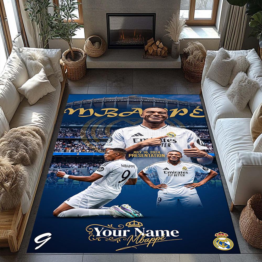 Mbappe Customized Name Area Rug Suitable For Kitchen Entryway Dormitory Bedrooms Antislip Carpet Decorate Offices Perfect Birthdaychristmas Gift Idea