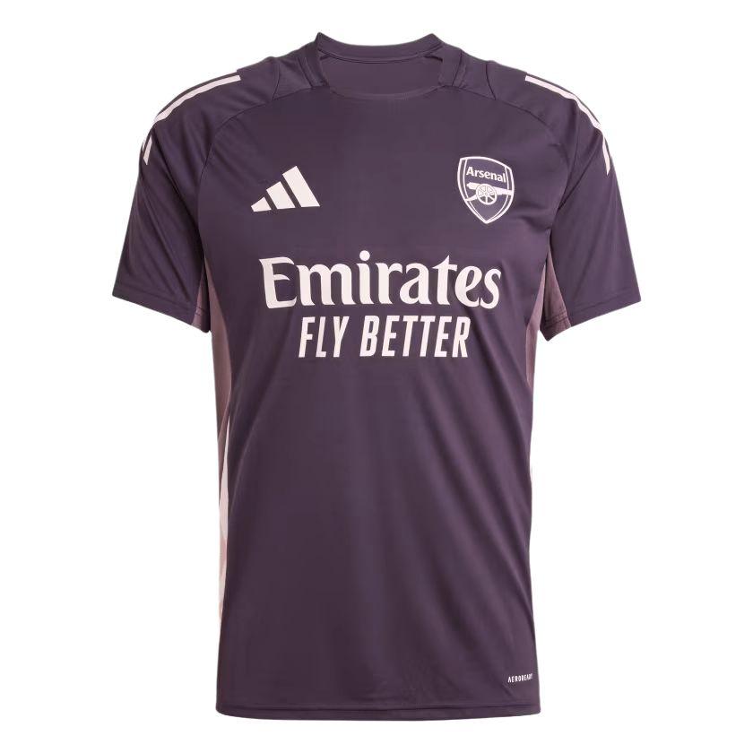 adidas Arsenal Tiro 24 FW24 Тренировочная удобная стильная футболка с коротким рукавом для мужчин Aurora-Black JF2915
