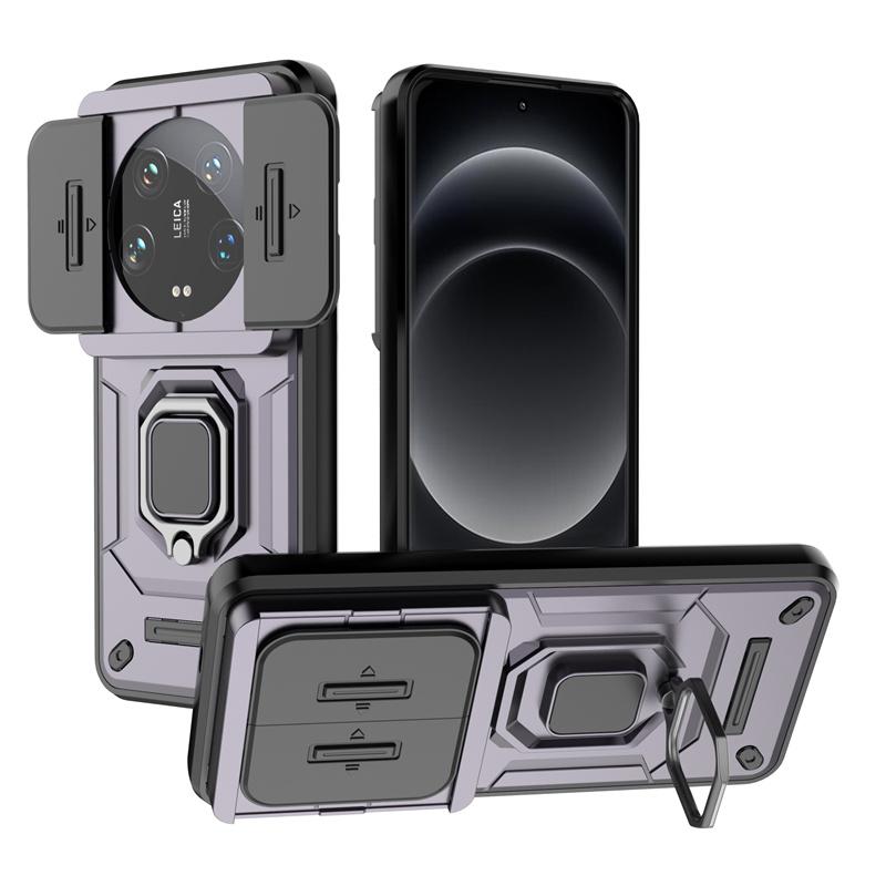 Для чехла Xiaomi 14 Ultra Роскошный автомобильный магнитный держатель Бронированная задняя крышка Для Xiomi14 Xiaomi Mi14 Mi 14 Ultra 5G 2024 Чехлы для телефонов