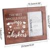 FINGERINSPIRE The Best Angels Have Wings and Whiskers Picture Frame 4x6 inch Pet Memorial Picture Frame with Paw Prints Pattern Hanging/Tabletop
