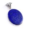 Natural Lapis Lazuli Gemstone 925 Solid Sterling Silver Gift Pendant 1.7" L2i72