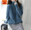 Women's Thick Knit High-Collar Loose Pullover Sweater - Versatile Autumn/Winter Style