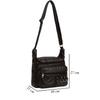 Women's Washing Leather Shoulder Bag Multi-compartment Women's Bag With Cross Strap Cross Strap