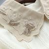 White Fake Collar for Women Shirt Blouse Necklace Candy Color False Collar Handmade Beads Detachable Sweater Collars Decor