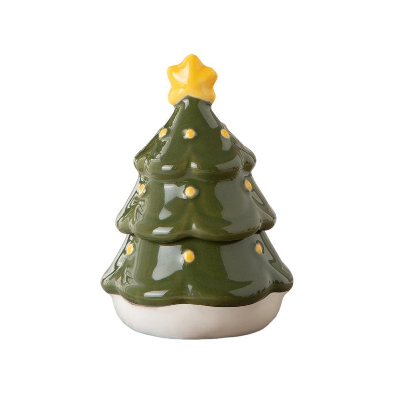 Christmas Tree Toothpick Box Household Toothpick Tube Cute Cotton Swab Box Floss Two-in-one Storage Box Toothpick Jar