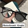 Fashion Intelligent Photochromic Glasses Men Women Color Changing Myopia Eyeglasses Unisex Round Travel Sunglasses 0-1.0-4.0