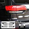 4pcs Automobile Lamp Trim Strip Gloss Black Tail Light Cover Trim Bezel Kit For Jeep Grand Cherokee 2014-2024