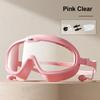 Профессиональные очки для плавания в большой оправе с затычками для ушей, противотуманные очки с широким обзором для подводного плавания, очки для плавания для мальчиков и девочек, очки для бассейна, пляжа, водонепроницаемые очки