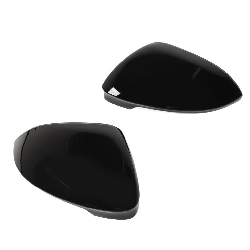 2PCS Rearview Mirror Cover Bright Black Smooth Texture Door Side Mirror Cap Housing Fit For ID3 Mk8 2020+