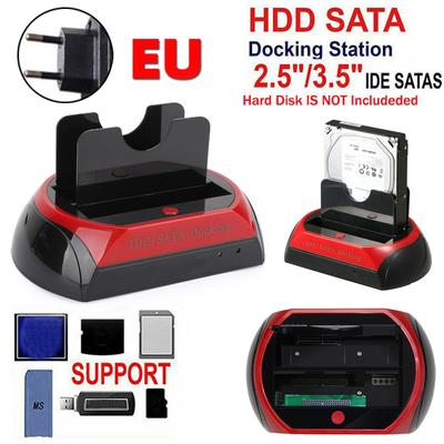 Внешняя док-станция для жестких дисков USB 2.0 to IDE/SATA, 2 отсека, 2.5" 3.5" HDD, EU