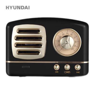 Портативный ретро радиоприемник-динамик Hyundai M11, штекер CN (адаптер в комплекте)