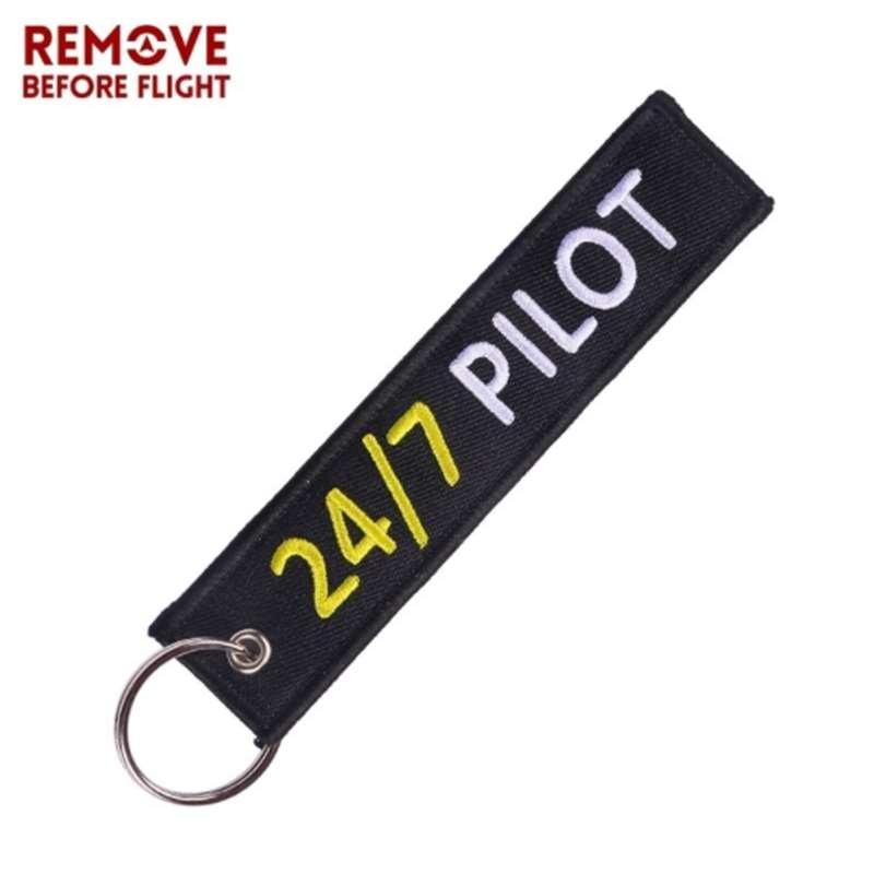 Удалить перед полетом летные брелки для ключей с вышивкой для автомобиля, мотоцикла, брелок для полета