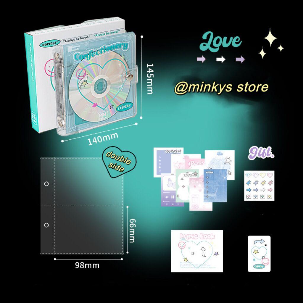MINKYS Ретро CD Kpop Фотокарточки Коллекционная книга Папка Обложка для блокнота A7 Дневник Планировщик Канцелярские принадлежности