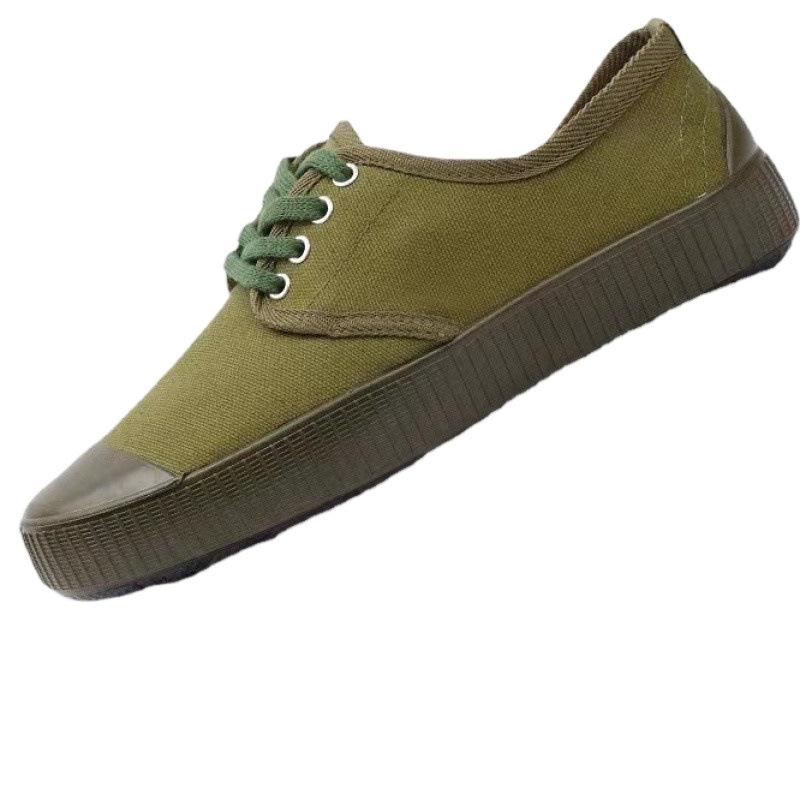 2025 прямые продажи летние парусиновые трудовые страховые мужские военные тренировочные туфли желтые кроссовки пятно освобождения обувь