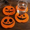 Хэллоуинские подставки под кружки в виде тыквы, термостойкие, ручной работы, для дома, кухни, офиса