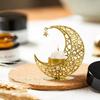 1-5 ШТ Элегантный Металлический Подсвечник в Форме Луны Романтический Свадебный и Рождественский Декор для Стола Современная Роскошная Независимая Подставка для Чайной Свечи