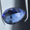 Natural Blue Tanzanite Loose Gemstone Extremely Dark Pear Cut 7.45 ct for Jewelry Making and Crafts