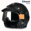 3C Certified Retro Style 3/4 Motorcycle Helmet Men Women ABS Half With Bluetooth Compatible Visor Options