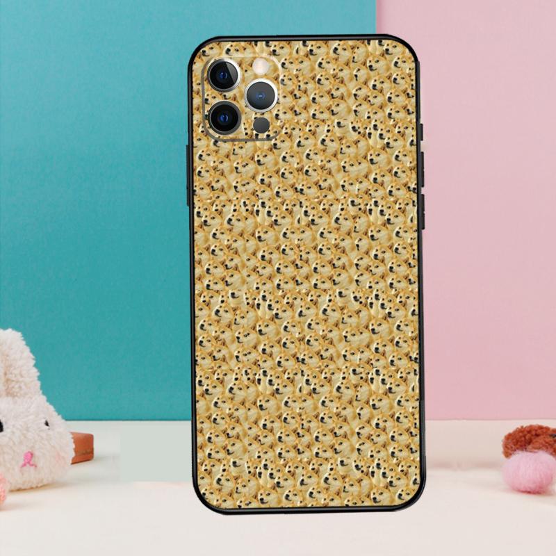 DOGE MEME Shiba Inu Dog Phone Case For iPhone 16 14 13 12 11 15 Pro Max 12 13 mini XR 15 16 Plus 16e Cover Coque