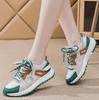 2024 Women's Autumn Platform Sneakers Fashion Lace-up Casual Breathable Mesh Comfy Walk Chunky Sneakers Trainers Shoes Footwear