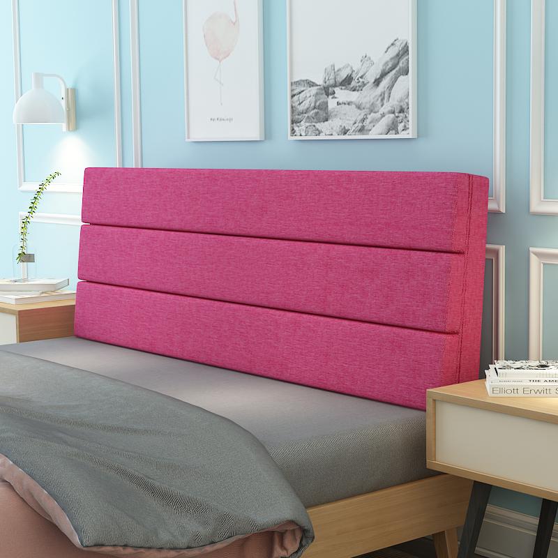 Современный однотонный мягкий чехол для изголовья кровати, подушка из губки с высоким отскоком, съемная моющаяся подушка для талии, чехол для изголовья кровати