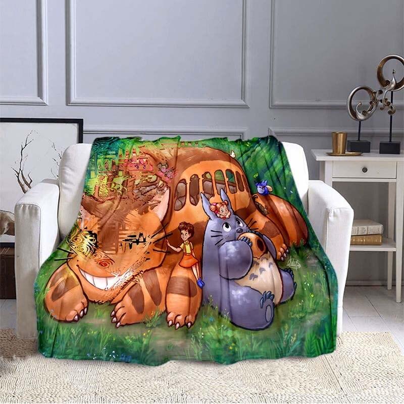 Японский Amime Тоторо Мой сосед Тоторо мультфильм 3D мягкое одеяло легкое фланелевое одеяло