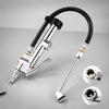 Metal Tire Inflator Air Pressure Gauge with Flexible Hose and Air Fitting for Tire Check and Fill Work in Garage