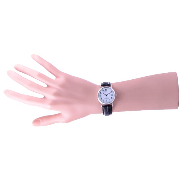 Citizen Унисекс D021-304 ( Смотреть Q&Q День) Круглые часы, черные, аналоговые