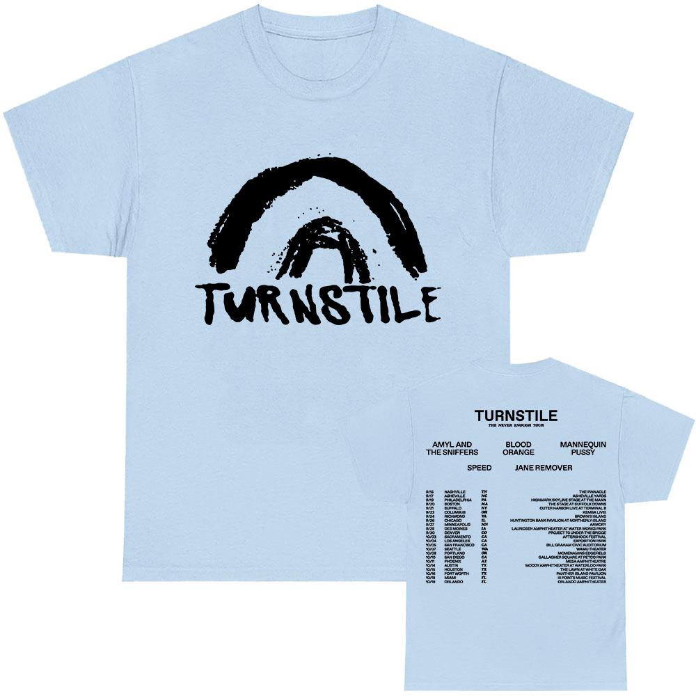 TURNSTILE NEVER ENOUGH T-shirt Men Clothing Hip Hop Summer Unisex Streetwear Cotton Loose Band Graphic Tshirts 2025 Album Tees