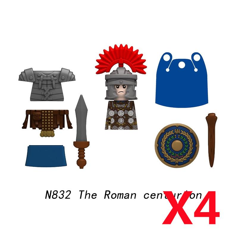 Средневековый Солдат Рыцарь Фигурка MOC Строительный Блок Зеленый Дракон Замок Пехота Орки Пират Римская Кавалерия Оружие Игрушки Подарки D122