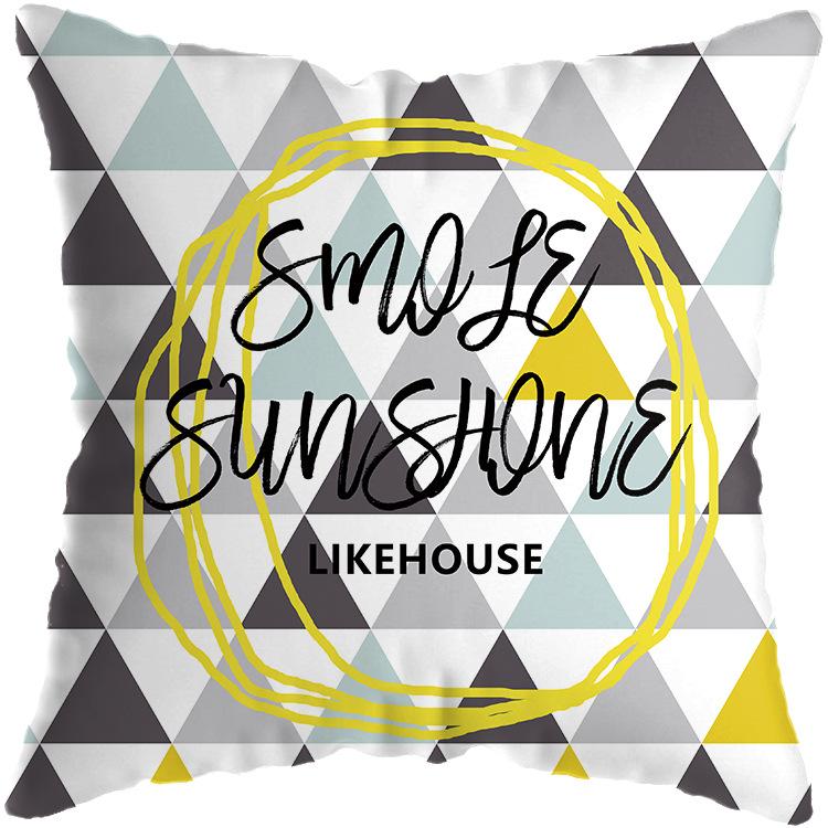 Наволочка с геометрическим рисунком, абстрактная подушка, короткая плюшевая подушка для дома, дивана-кровати, офиса