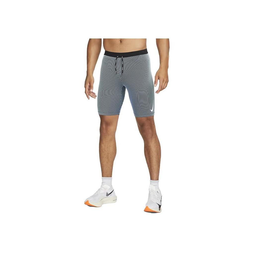 Nike Полосатые компрессионные шорты для бега с принтом логотипа по всей поверхности, мужские шорты Polar-Blue DM4623-017
