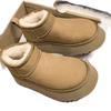 Thick-soled snow boots women's fur integrated new winter Zhou Dongyu velvet warm bread large cotton shoes