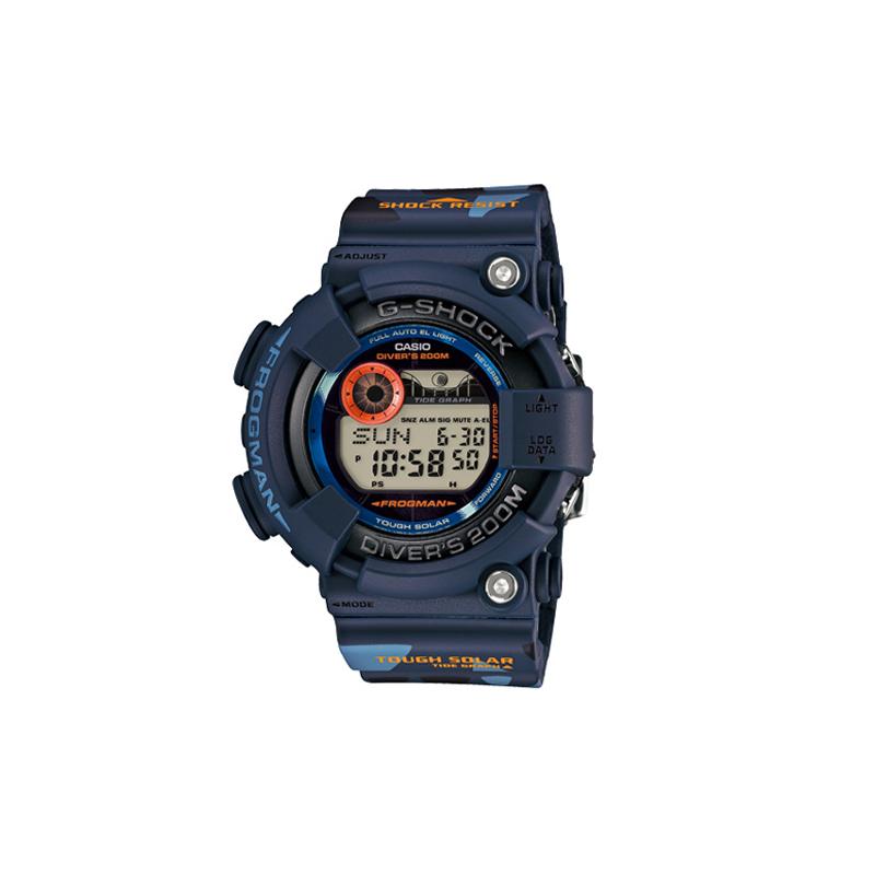 Casio Серия G-SHOCK серия с камуфляжной тематикой Frogman FROGMAN солнечная фазы прилива и луны ЖК-дисплей спортивный дайвинг кварцевый механизм ремешок из смолы GF-8250CM-2