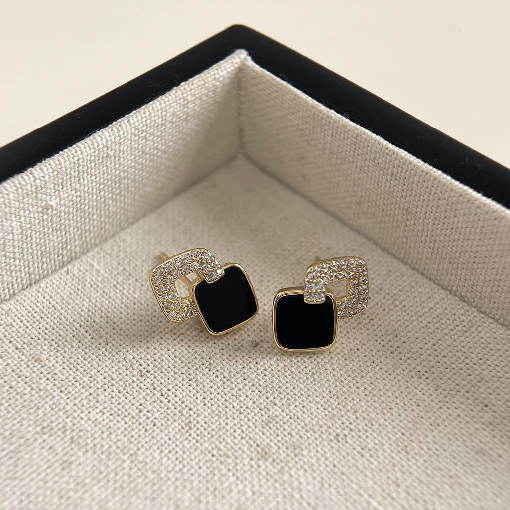 Ретро и модные женские серьги, квадратные серьги-капли масла, элитное чувство, модный темперамент, аксессуары для ушей