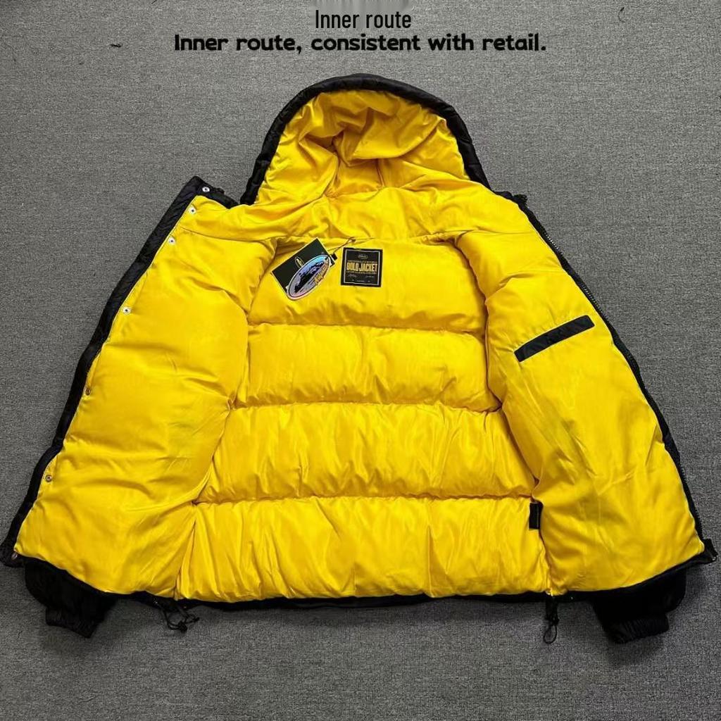 Пуховая куртка Corteiz 24ss Alcatraz с вышивкой и капюшоном - Модный зимний стиль для пары