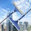 2 In 1 Window Mesh Screen Brush Window Cleaner Magic Broom Wiper Telescopic Long Handle Window Mop Squeegee Wiper Cleaning Tool