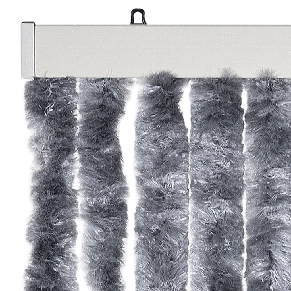 Insect Protection Curtain Silver 90 x 200 cm Chenille
