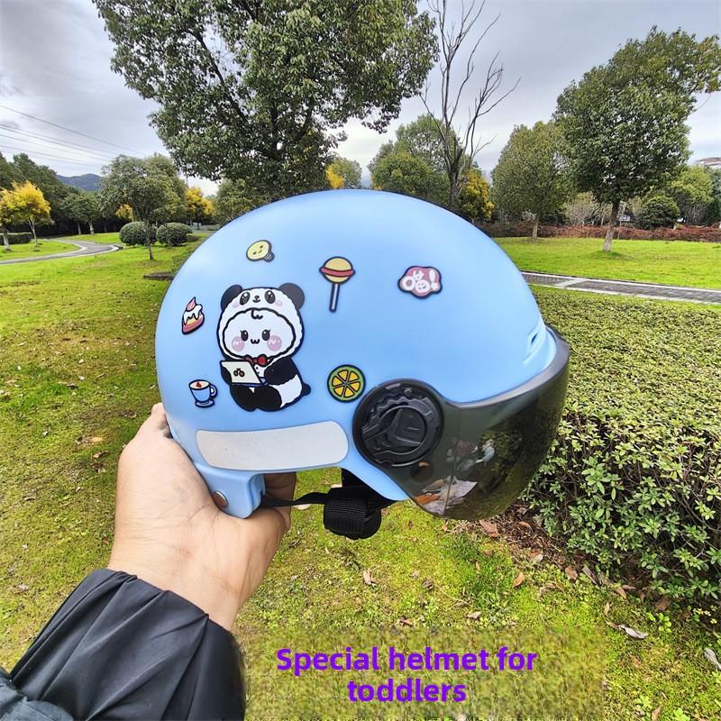 Children's Helmets Summer Sunscreen Breathable Electric Car Helmets Universal in All Seasons Children's Baby Anti-drop
