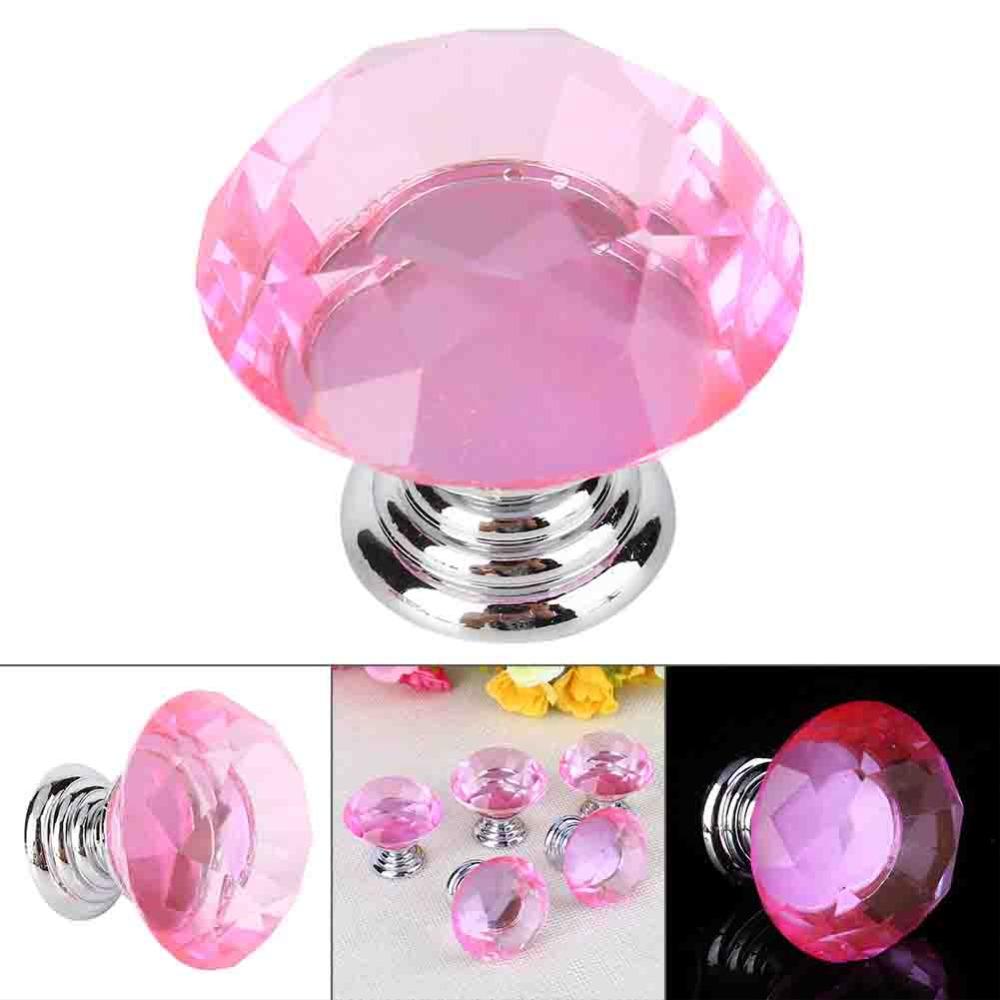 12pcs Decorative Cabinet Knobs 30mm Diameter Diamond Cabinet Knobs Dresser Drawers