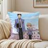 Funny Romance Anime OOuran High School Cushion Cover Linen Pillowcase Soft  for Sofa Bed Home Room Decor