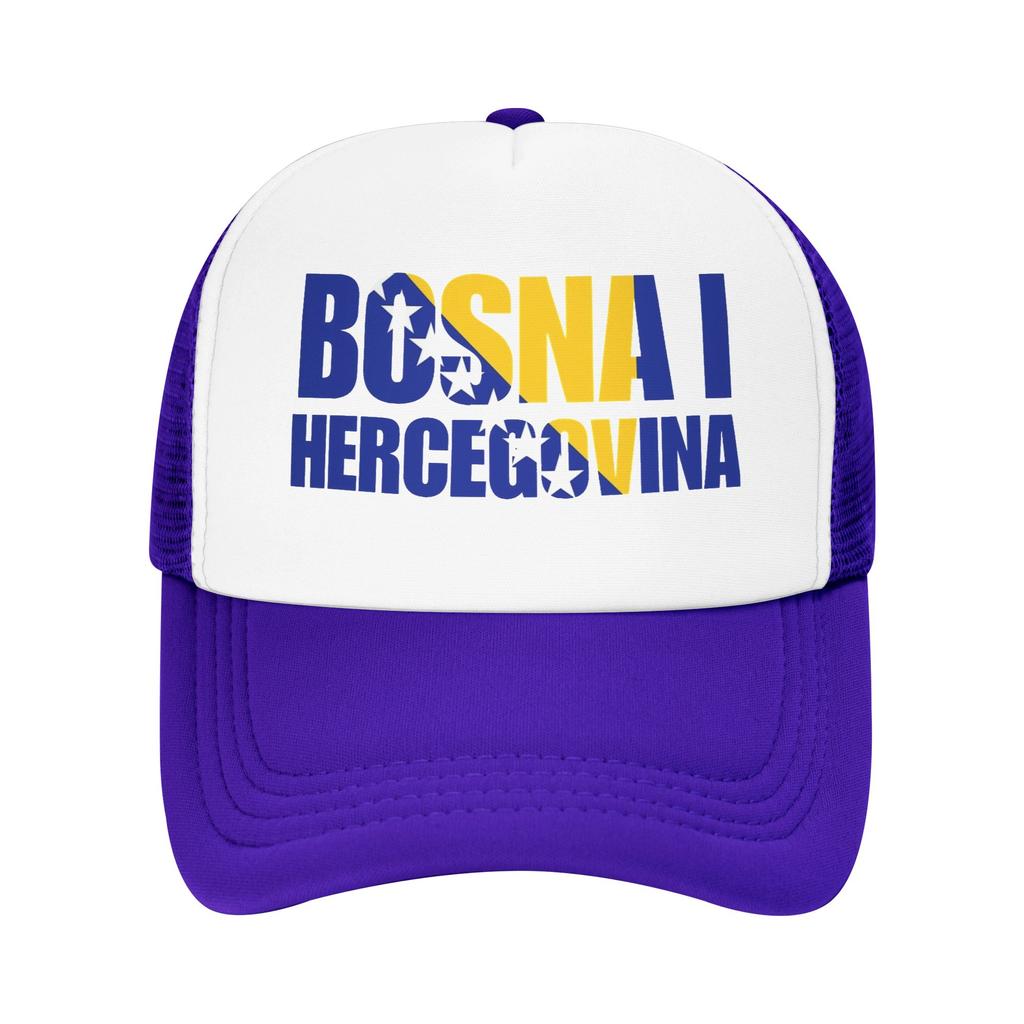 Bosnia and Herzegovina Flag Mesh Baseball Cap Unisex Women Fashion Sun Hats Hat Adjustable Summer Trucker Hat