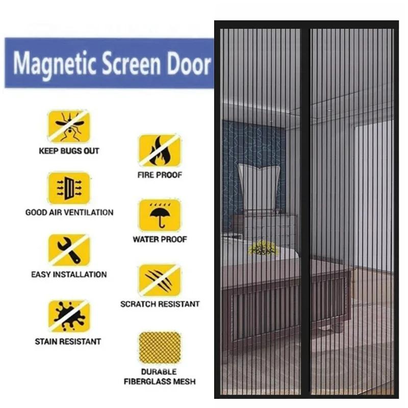 Сильная магнитная сетка на дверь, москитная сетка, противомоскитная сетка для двери, сетка от насекомых, автоматическое закрытие, летняя сетка от комаров и насекомых