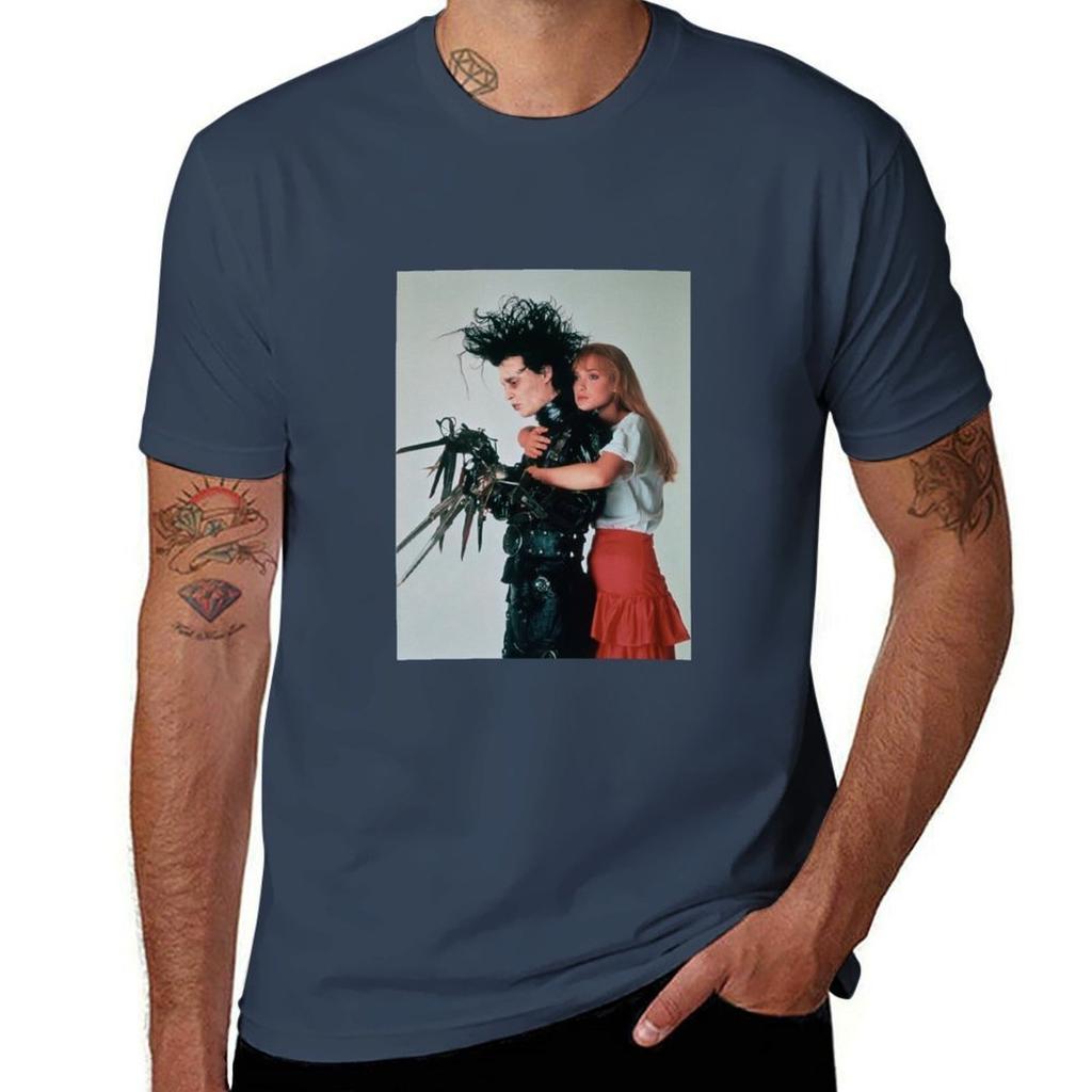 Edward Scissorhands Tshirt Active Sports Short Sleeve Cotton Shirt