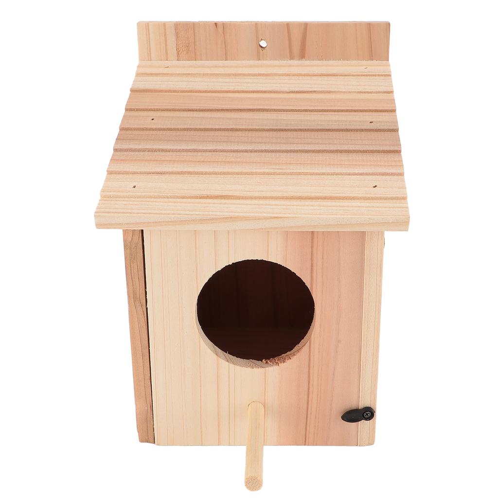Wooden Bird House Outside Outdoor with Standing Pole for Breeding Pendant Decoration