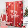 2 шт. 2D плоская печать Рождественские шторы Счастливого Рождества Праздничная сцена Полиэстер Без электричества Весеннее использование для класса